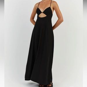 DISSH SHARNI BLACK MIDI DRESS